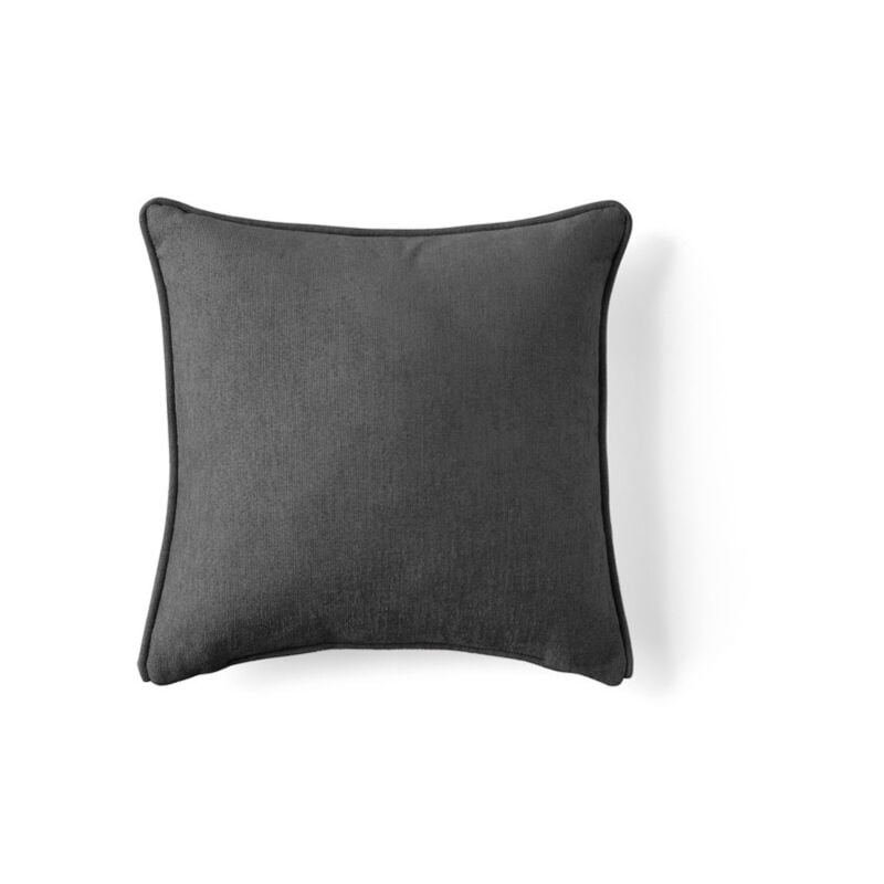 Topaze - coussin - en tissu - 40x40 cm - gris foncé