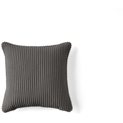 Topaze - coussin - en velours côtelé - 40x40 cm - gris