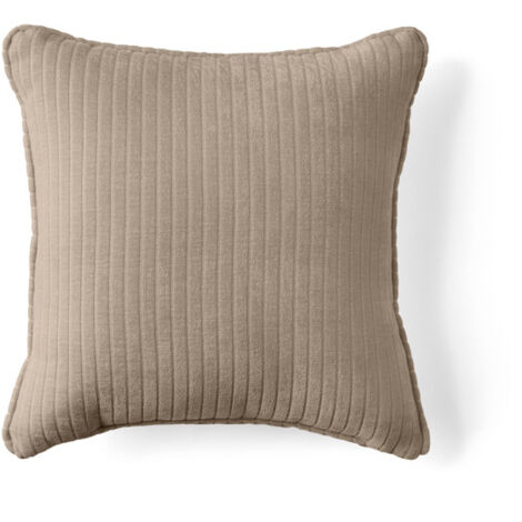Topaze - coussin - en velours côtelé plat - 40x40 cm - beige