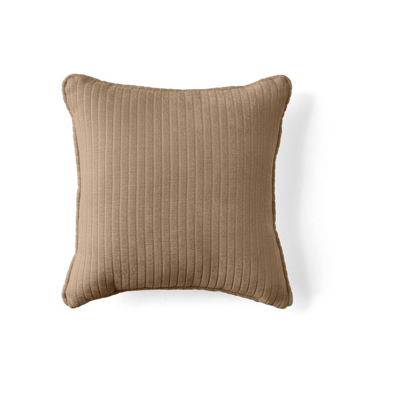 Topaze - coussin - en velours côtelé plat - 40x40 cm - latte