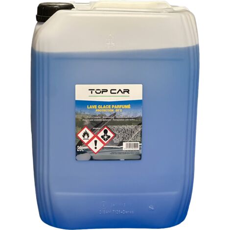 Topcar – Bidon de 20 litres de lave-glace hiver -20°C – LG20020OC – Protection optimale jusqu'à -20°C – Fort pouvoir dégraissant