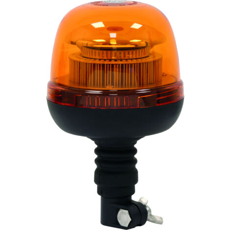 Topcar – Gyrophare LED double flash 16301 – 20W – 45 LED – Indice de protection IP65 – Fixation sur tige flexible – Homologué R65-R10
