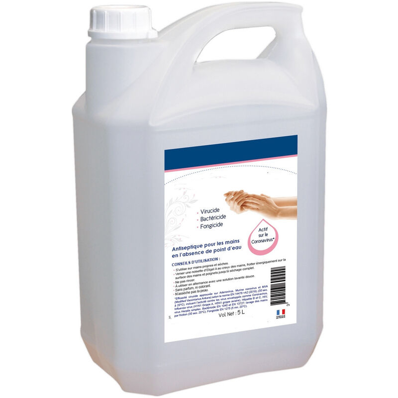 TOPCAR - Solution hydroalcoolique désinfectante - 5 litres - 002315001