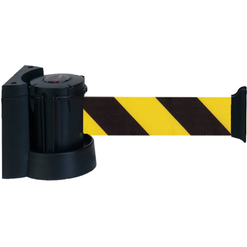 Enrouleur mural avec sangle Jaune/Noir hachuré 3m x 50mm - 2032032