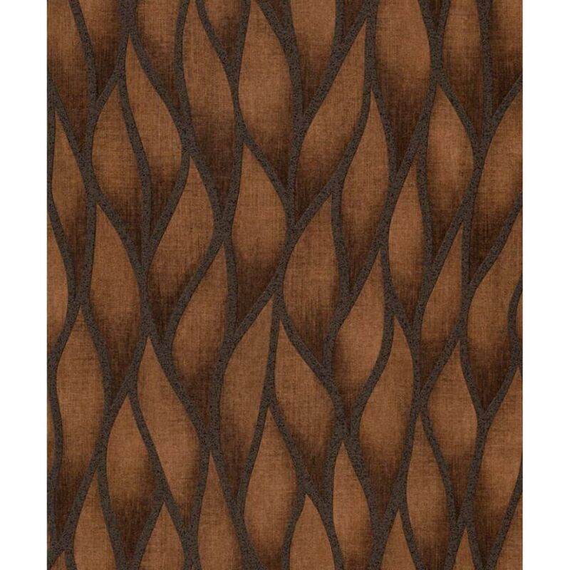

Papel de pared Flames and Drops marrón metalizado - Marrón - Topchic