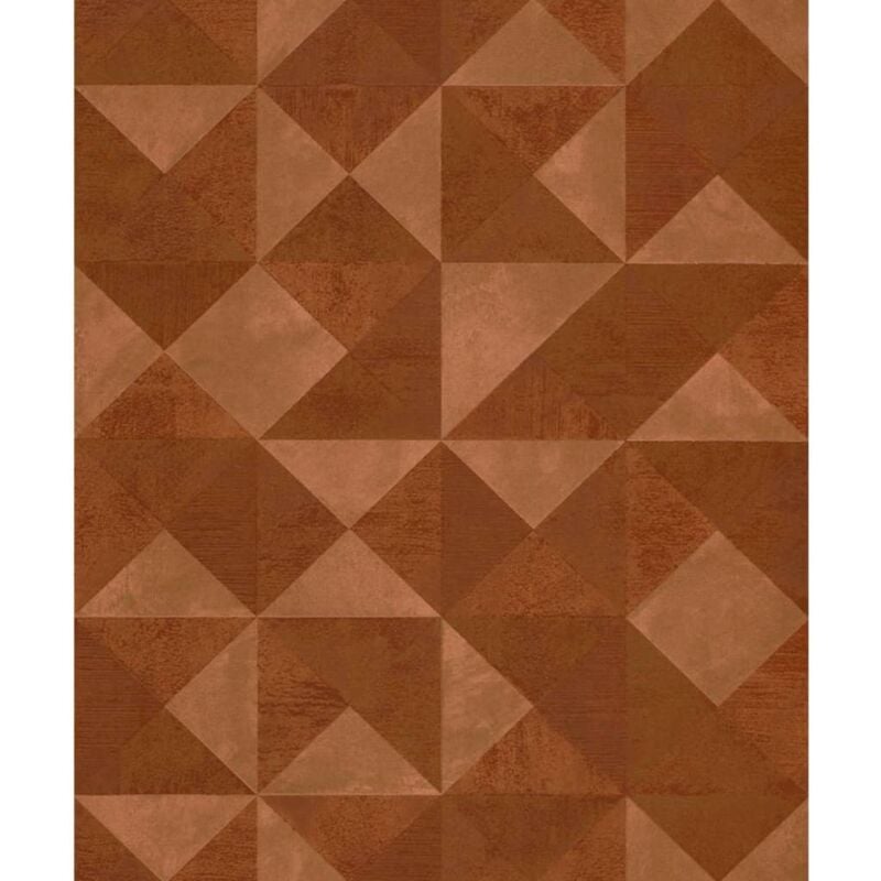 

Papel de pared Graphic Shapes Facet naranja metalizado - Naranja - Topchic
