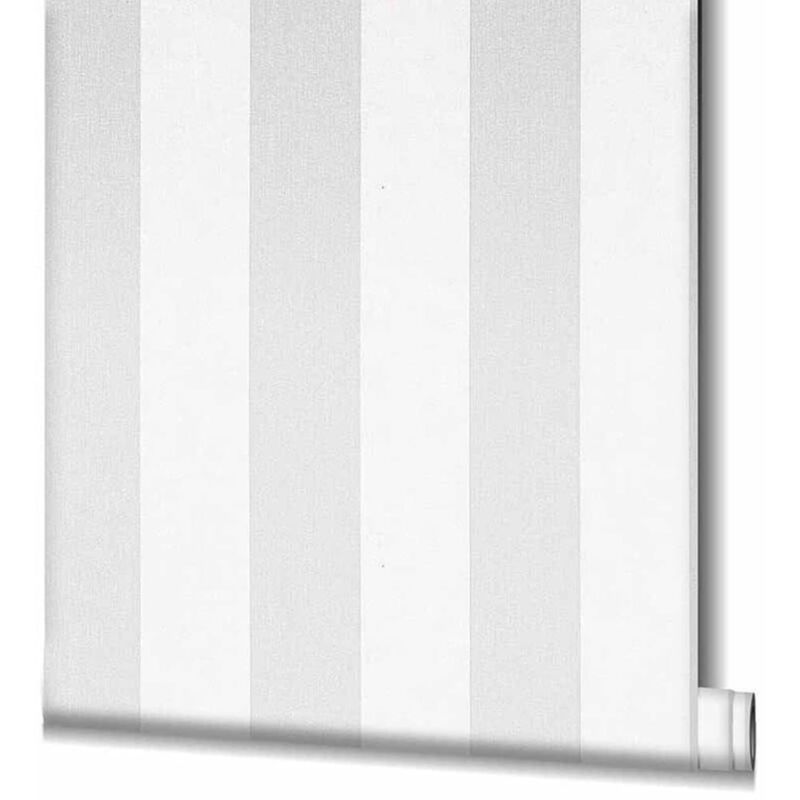 

Papel de pared Stripes gris y blanco - Topchic