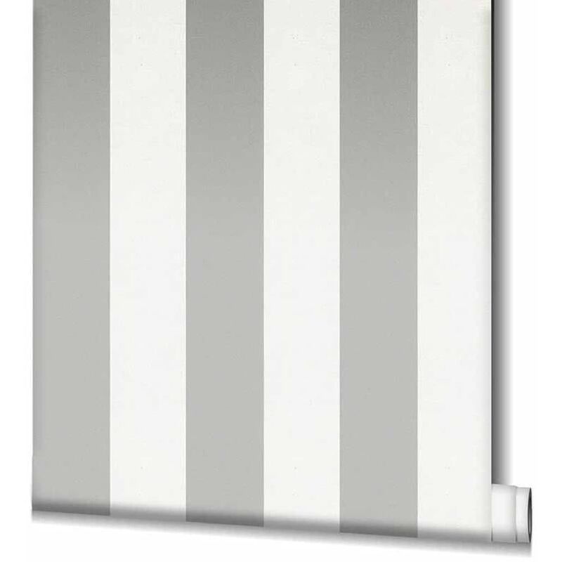 

Topchic Papel de pared Stripes gris y blanco