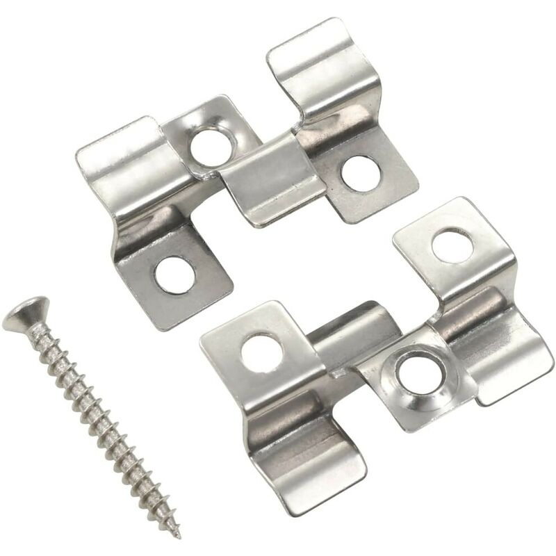 100 pcs Decking Clips with 200 Screws Stainless Steel VDTD29215 - Topdeal
