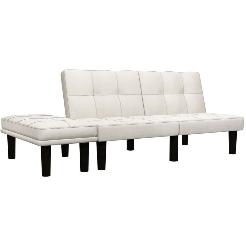 Topdeal - 2-Sitzer-Sofa Cremeweiß Stoff 25050