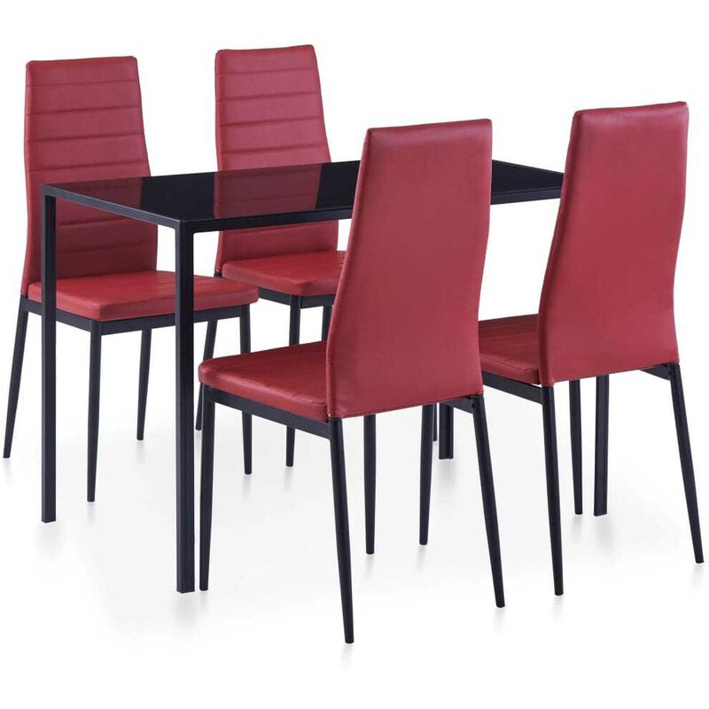 Topdeal - 5-tlg. Essgruppe Weinrot 23295