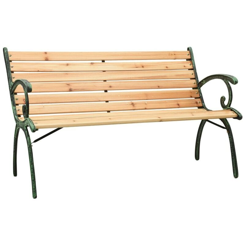 Sweiko - Banc de jardin 123 cm Fonte et bois de sapin massif FF312032FR