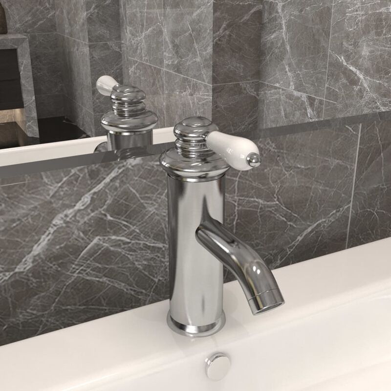 Bathroom Basin Faucet Silver 130x180 mm FF149074_UK - Topdeal