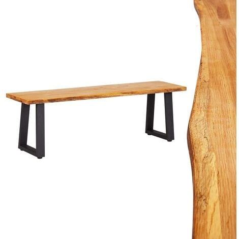 Topdeal Bench 140 cm Natural Solid Oak Wood VDTD24891