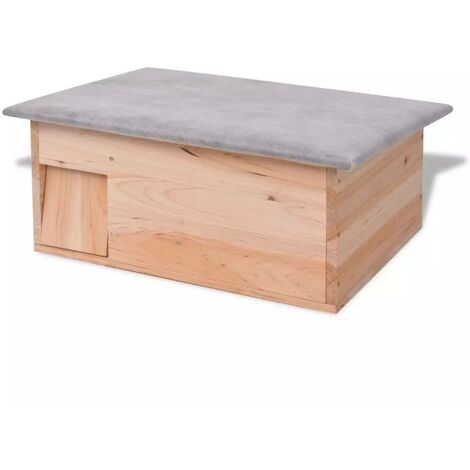 Topdeal Cabane pour hérisson 45 x 33 x2 2 cm Bois VDFF26970FR