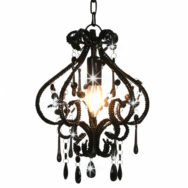Topdeal Ceiling Lamp with Beads Black Round E14 VDTD23191