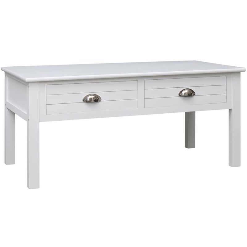 Topdeal - Couchtisch Weiß 100 x 50 x 45 cm Holz 24676