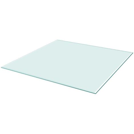 Topdeal Dessus de table carré en verre trempé 700 x 700 mm