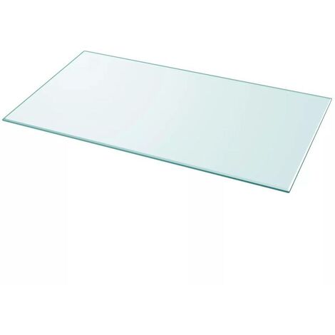 Topdeal Dessus de table rectangulaire en verre trempé 1200 x 650 mm