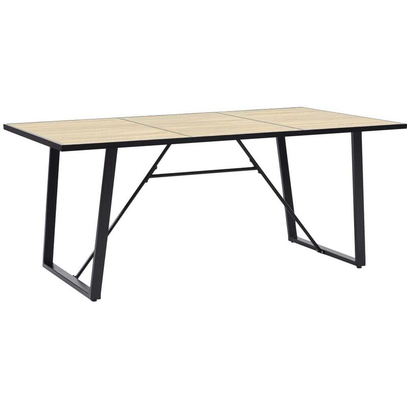 Topdeal - Esstisch Eichenfarbe 200x100x75 cm MDF 23161