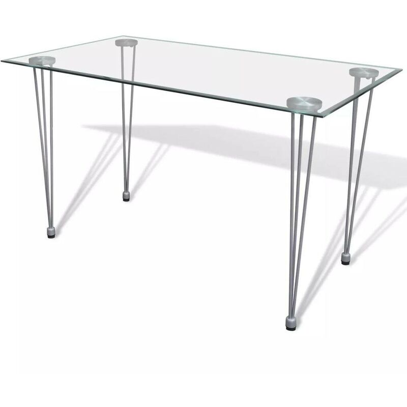 Esstisch mit Glasplatte Transparent 08759 - Topdeal