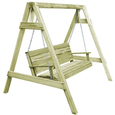 Topdeal Garden Swing Chair FSC Impregnated Pinewood 215x171x180 cm VDTD29455