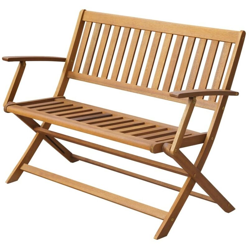 Gartenbank 120 cm Massivholz Akazie 28339 - Topdeal