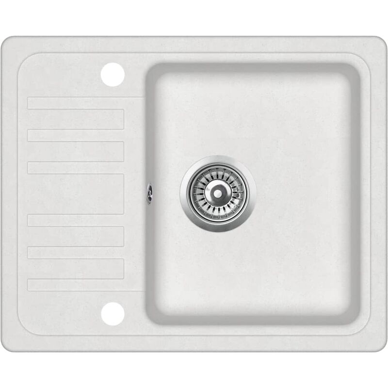Granite Kitchen Sink Single Basin White VDTD06248 - Topdeal