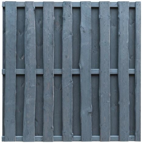Topdeal Hit and Miss Fence Panel FSC Pinewood 180x180 cm Grey VDTD29113