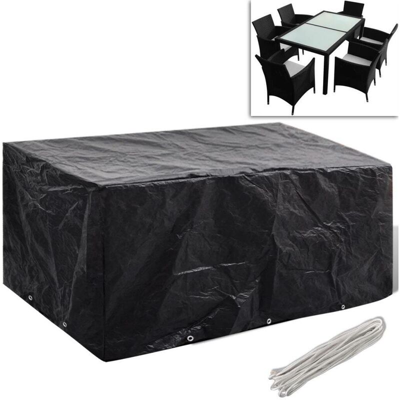 Topdeal VDTD26613_FR Housse de mobilier de jardin Résine tressée 10?illets 240x140cm