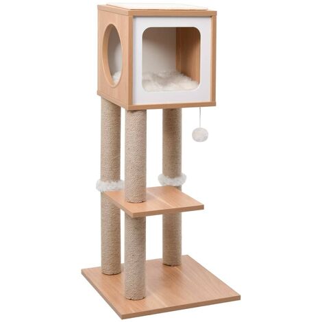 Topdeal Katzen-Kratzbaum mit Sisal-Kratzmatte 90 cm FF170927DE