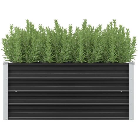 Topdeal Lit surélevé de jardin Anthracite 100x40x45 cm Acier galvanisé