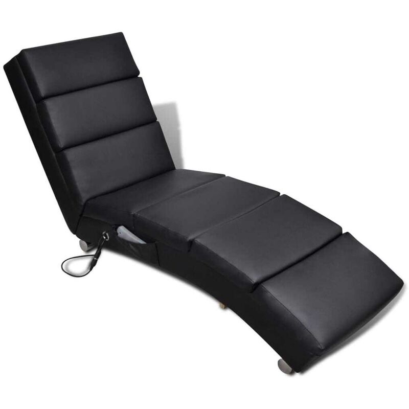 Topdeal Massagesessel Schwarz Kunstleder 08463