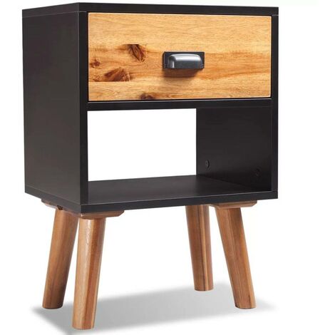 Topdeal Nachttisch Akazienholz Massiv 40x30x58 cm 09665