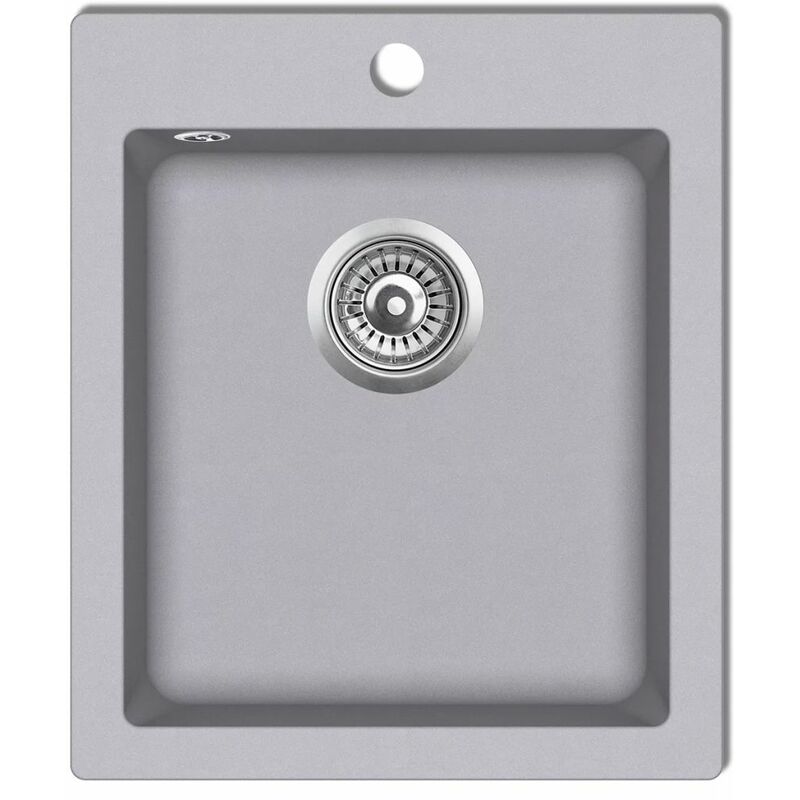 Overmount Kitchen Sink Single Basin Granite Grey VDTD04095 - Topdeal