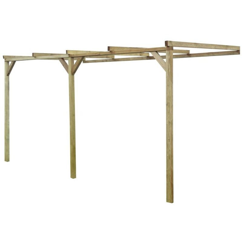 Topdeal Pergola à appentis 2 x 4 x 2,2 m Bois FSC