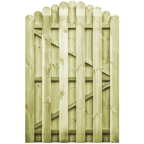 Topdeal Portail de jardin Bois de pin imprégné 100x150 cm VDFF29479_FR