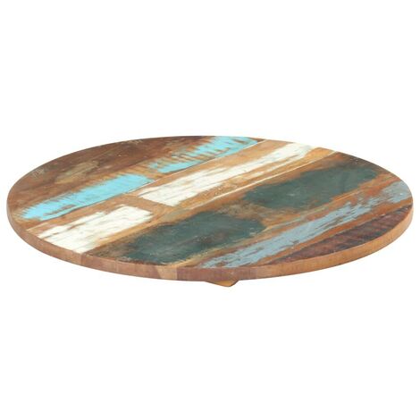 Topdeal Round Table Top 50 cm 25-27 mm Solid Reclaimed Wood FF286037_UK