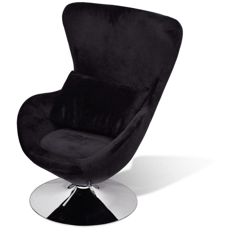 Topdeal - Sessel in Ei-Form Schwarz 08593