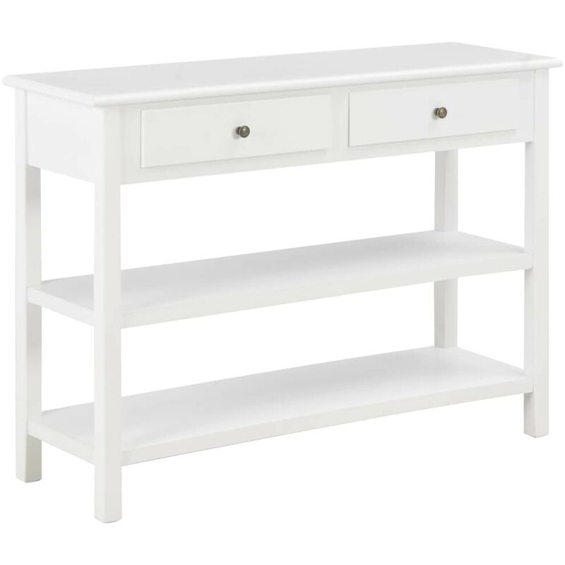 Topdeal - Sideboard Weiß 110x35x80 cm MDF 22181