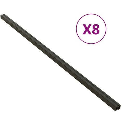 Topdeal Solives de terrasse 8 pcs Noir 170x3x4 cm WPC FF149006_FR