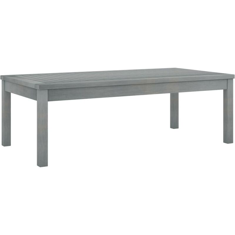 Topdeal - Table basse 100x50x33 cm Gris Bois d'acacia solide FF311828_FR