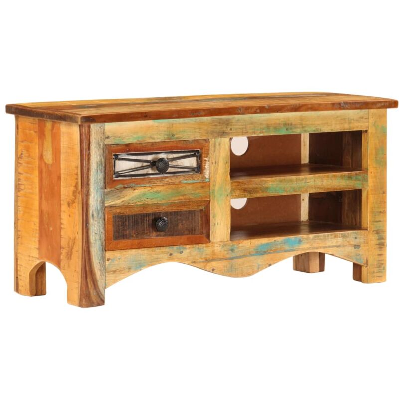 TV-Schrank 80 x 30 x 40 cm Recyceltes Massivholz 13371 - Topdeal