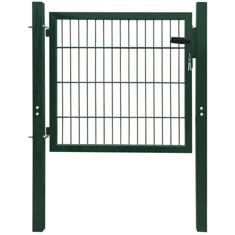 Topdeal VDTD04252_FR Portillon Acier Vert 106 x 150 cm