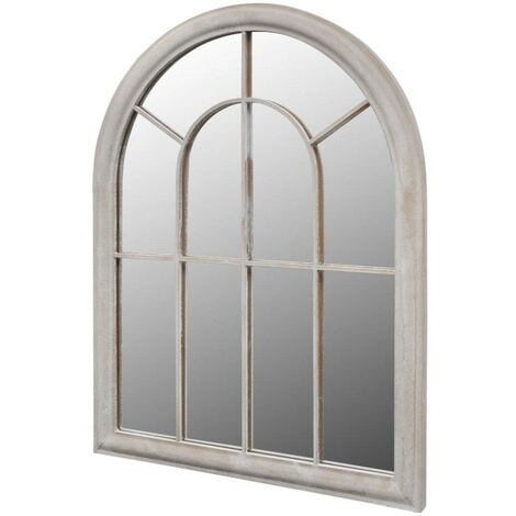 Topdeal VDTD26410_FR Miroir de Jardin Arche rustique 89 x 69 cm Intérieur et Extérieur