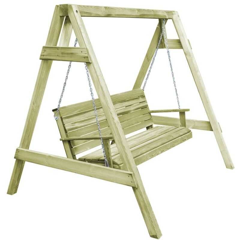 VDTD29455_FR Balançoire de jardin Bois de pin imprégné FSC 215x171x180 cm - Topdeal