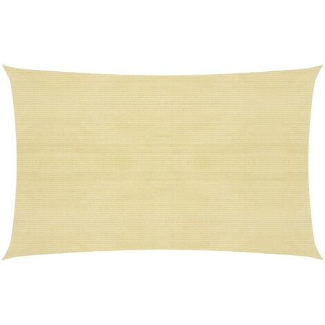 Topdeal Voile d'ombrage 160 g/m² Beige 2x4,5 m PEHD FF311120_FR