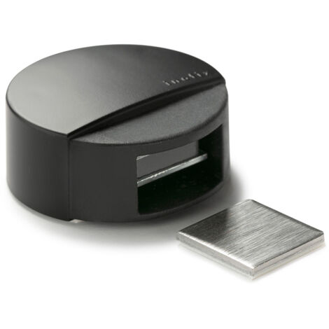 Tope adhesivo y retenedor magnético Negro mate 2037-8 INOFIX