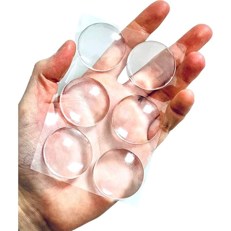 Tope autoadhesivo con tacos de goma, tope de goma de silicona para manijas de puertas/muebles, Ø4cm, manija de tope de puerta transparente, tacos con
