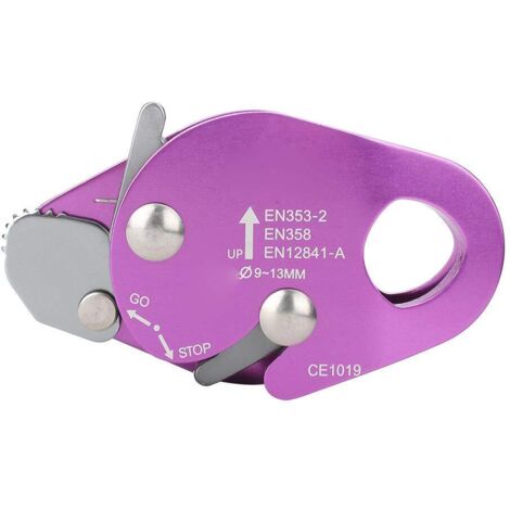 Tope de descenso para escalada, anillo de escalada autofrenable para abrazadera de cuerda de 9-13 mm, anillo de rescate para rappel, dispositivo de agarre para cuerda de escalada, herramientas de segu